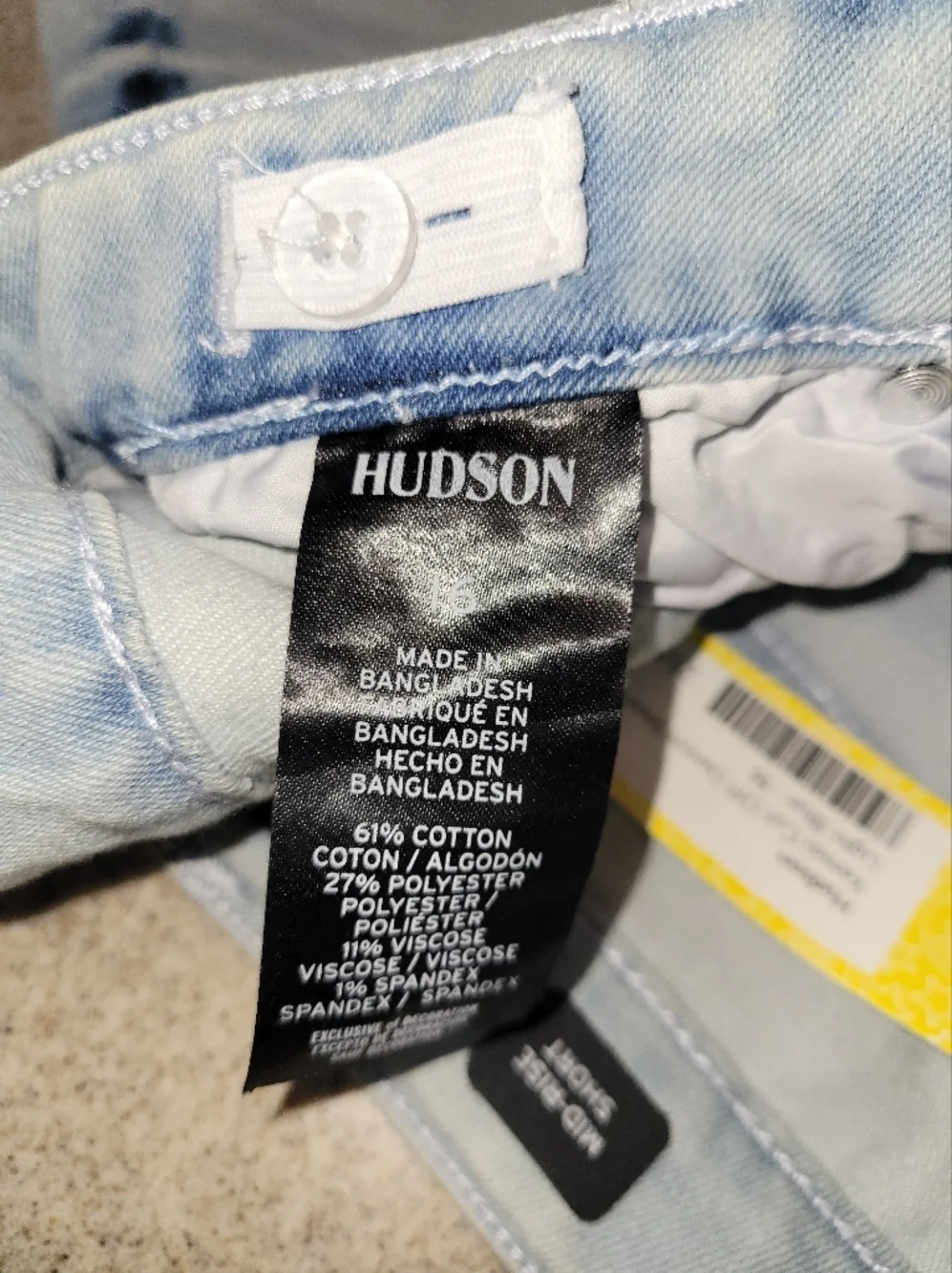 Hudson Jeans Yemisi Cut Off Denim Shorts Light Blue Size 16 Kids/Youth NWT